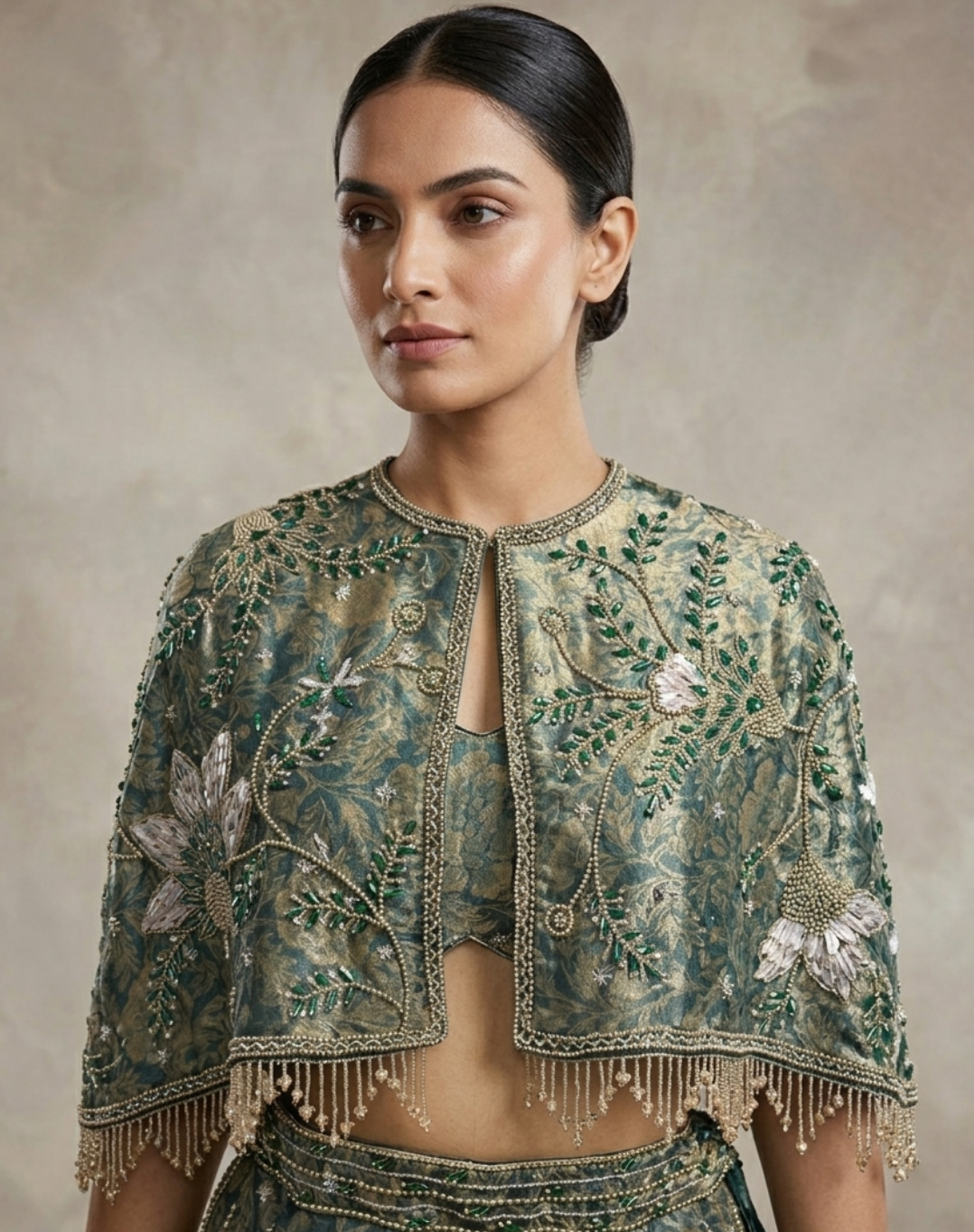 Verdant Bloom Jacket Lehenga Set