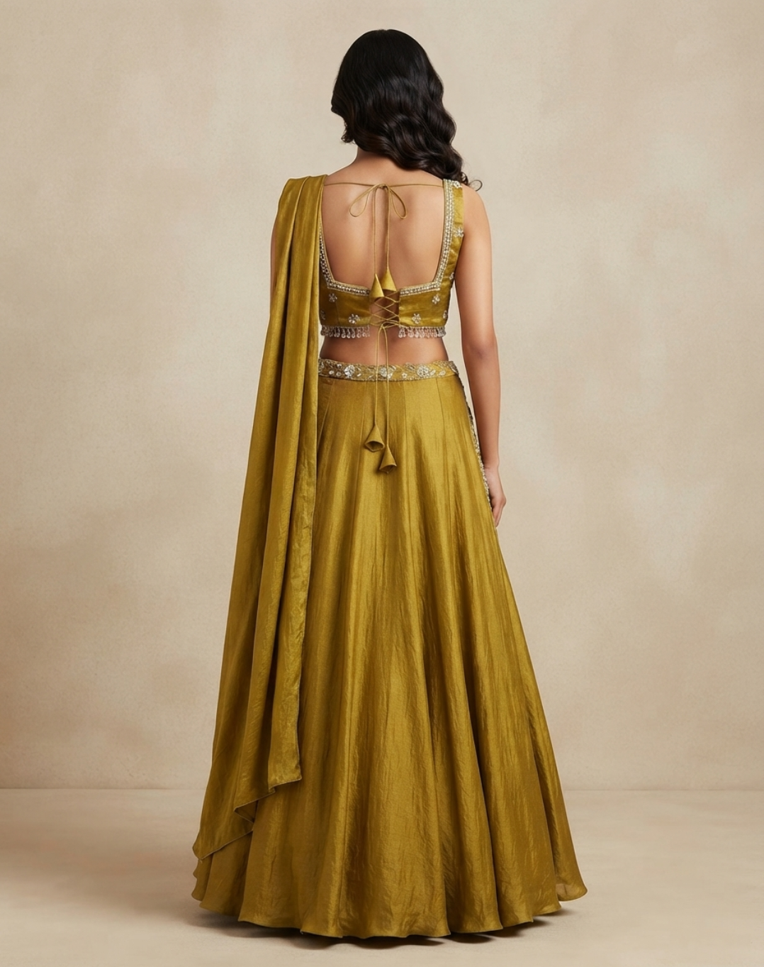 Aurelia Sculpted Drape Indo-Western Ensemble
