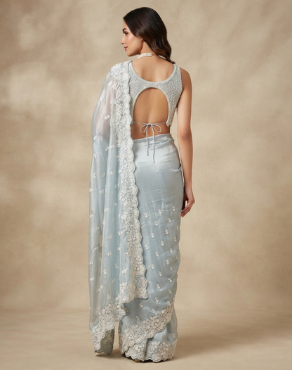 Powder Blue Reverie Saree