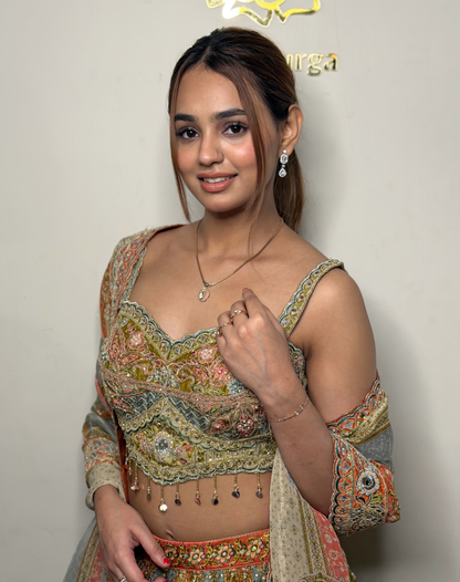 Mosaic Mirror Lehenga