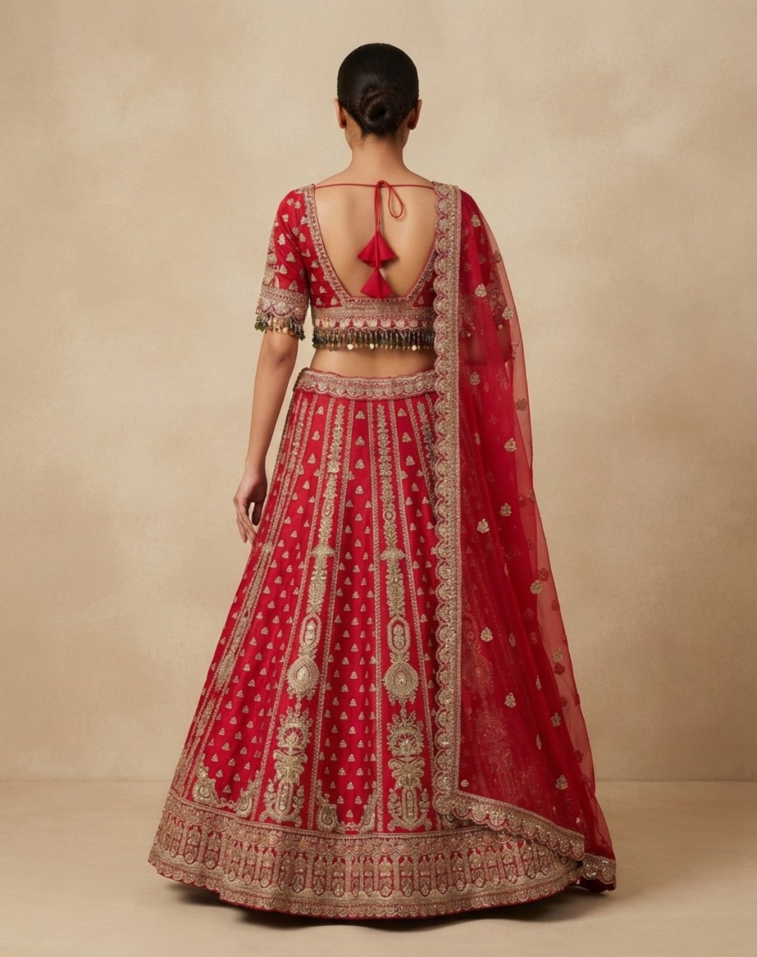 Laalika | Zari & Sequin Embroidered Bridal Lehenga