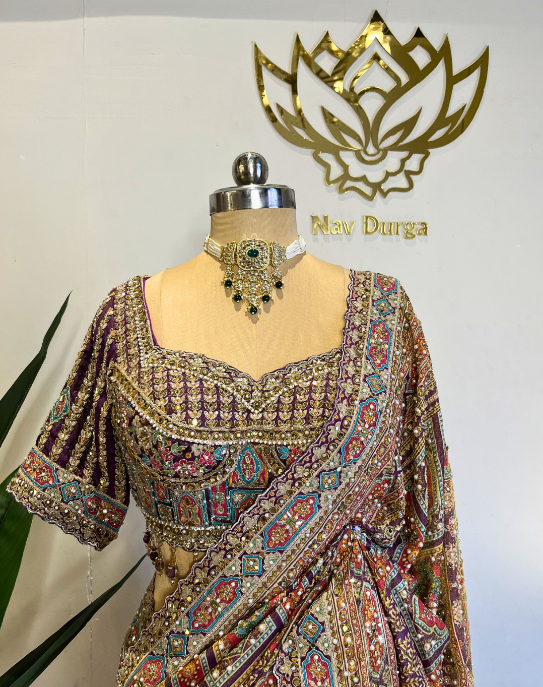 Regal Dabka & Zardosi Tissue Saree with Heritage Mosaic Embroidery