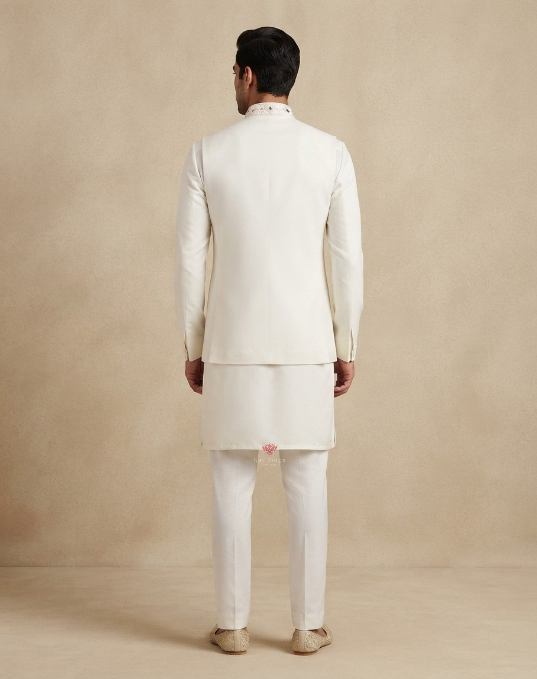 Regal Mosaic | Mirror & Thread Embroidered Men's Indo-Western Set