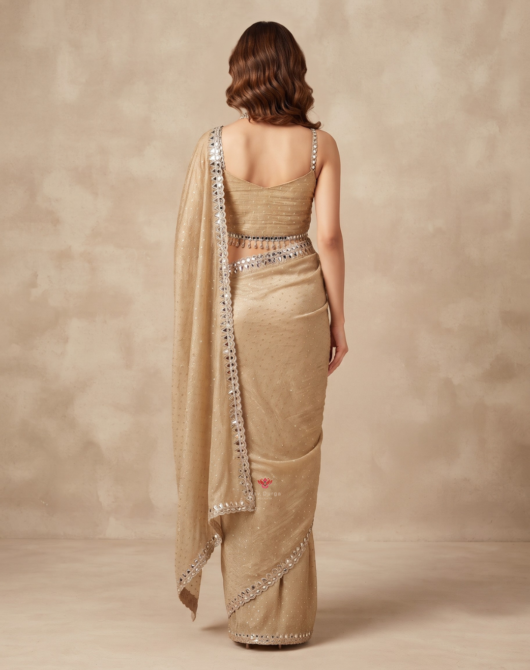 Mirror Muse | Mirror Work & Tassel Tissue Saree