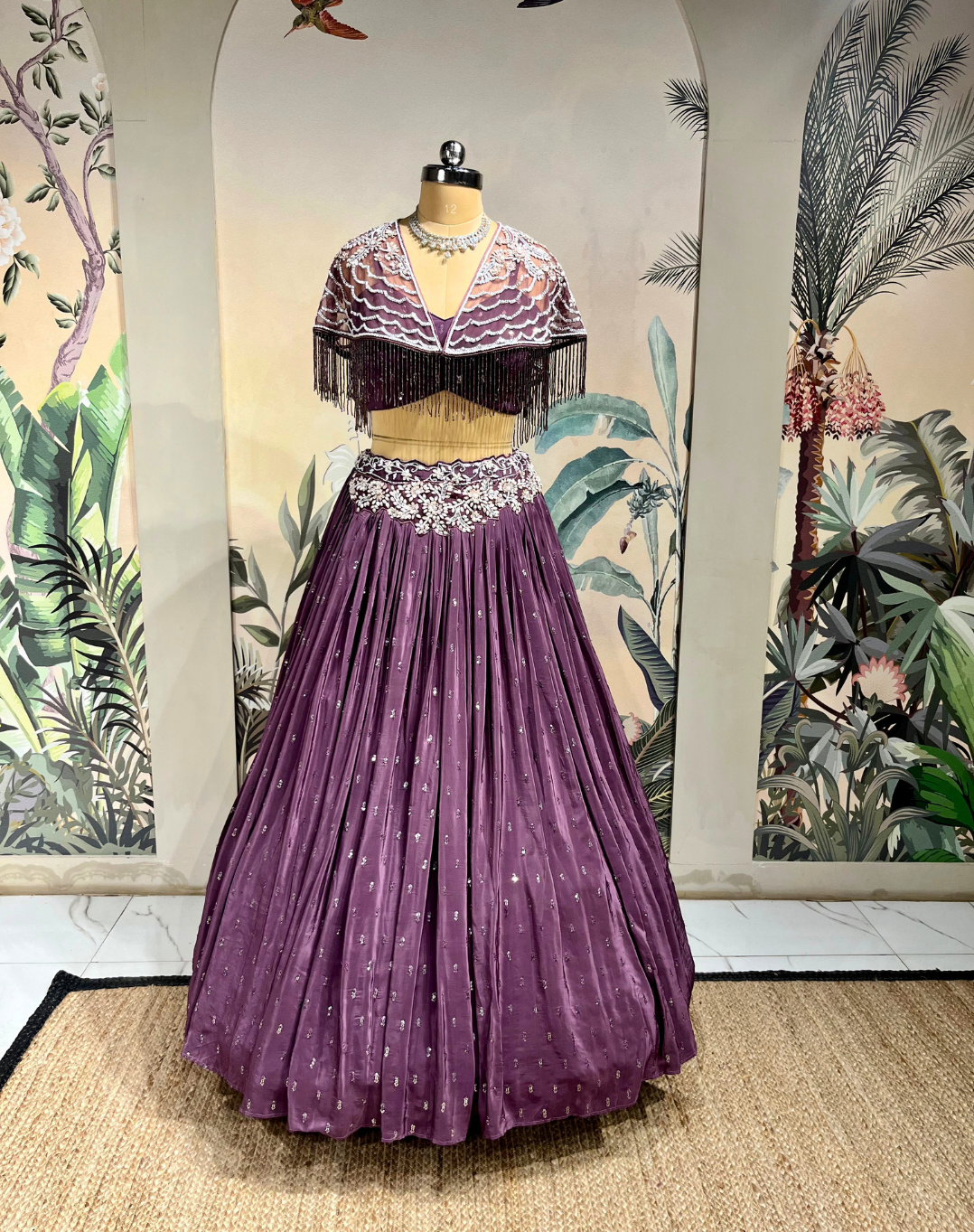 Amethyst Cascade Embellished Lehenga