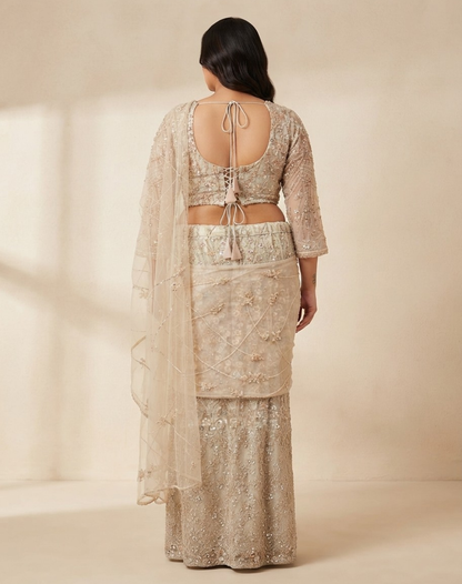 Champagne Veil Draped Set