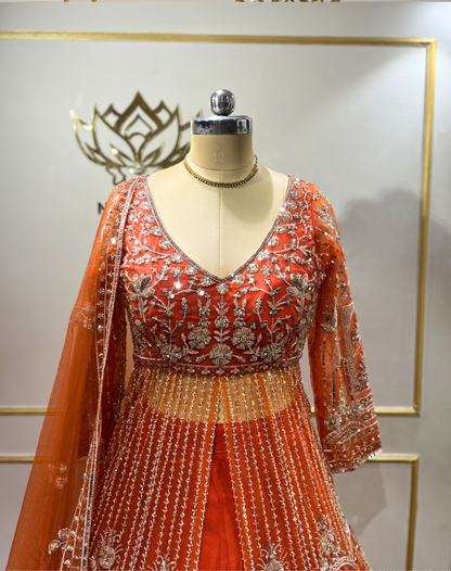 Sunlit Net | Embellished Net Lehenga Set