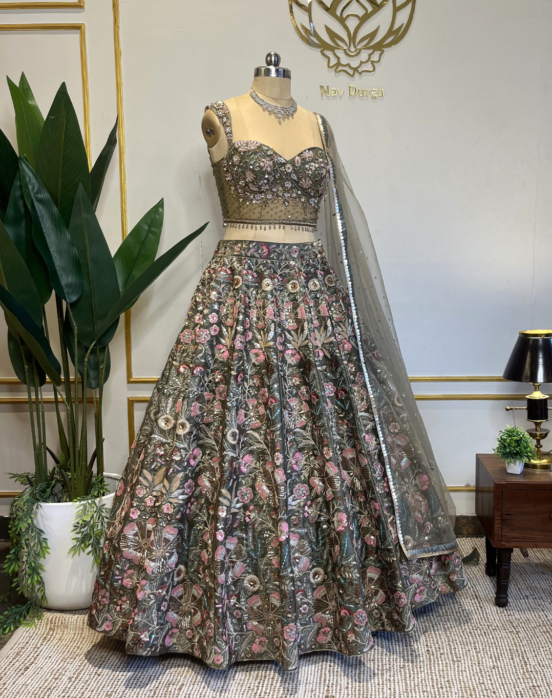 Sage Bloom Lehenga