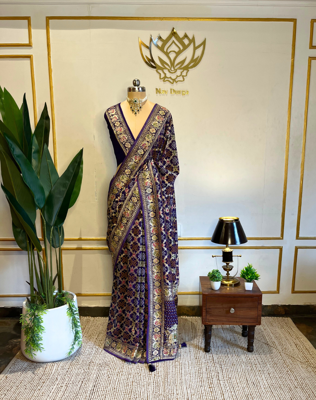 Forest Zari & Cutdana Georgette Saree