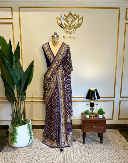 Forest Zari & Cutdana Georgette Saree