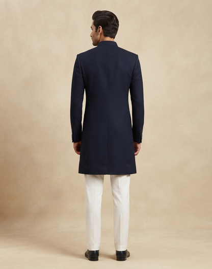 Regal Crest | Zari & Cutdana Embroidered Silk Sherwani