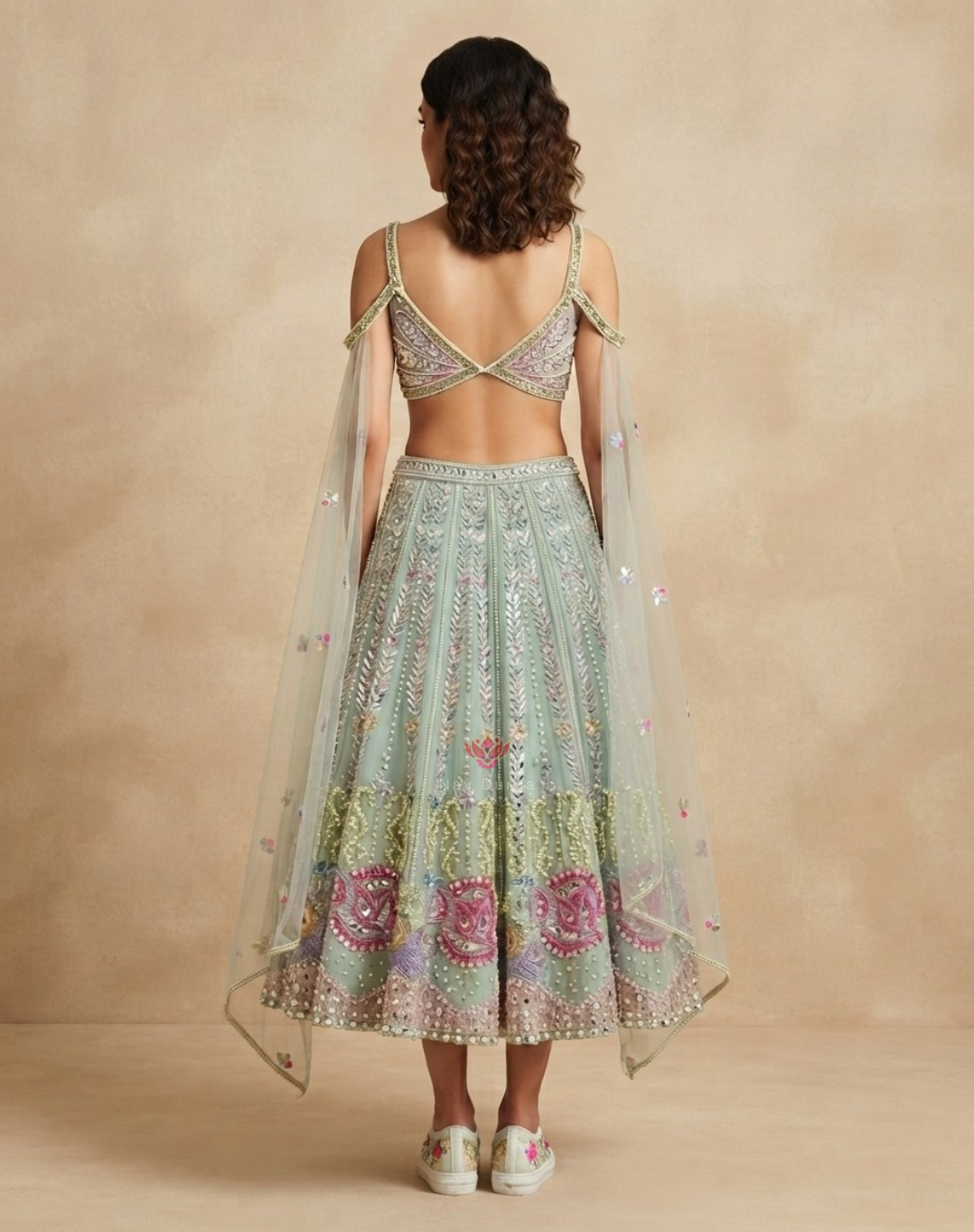 Garden Reverie | 3D Floral & Sequin Embellished Lehenga