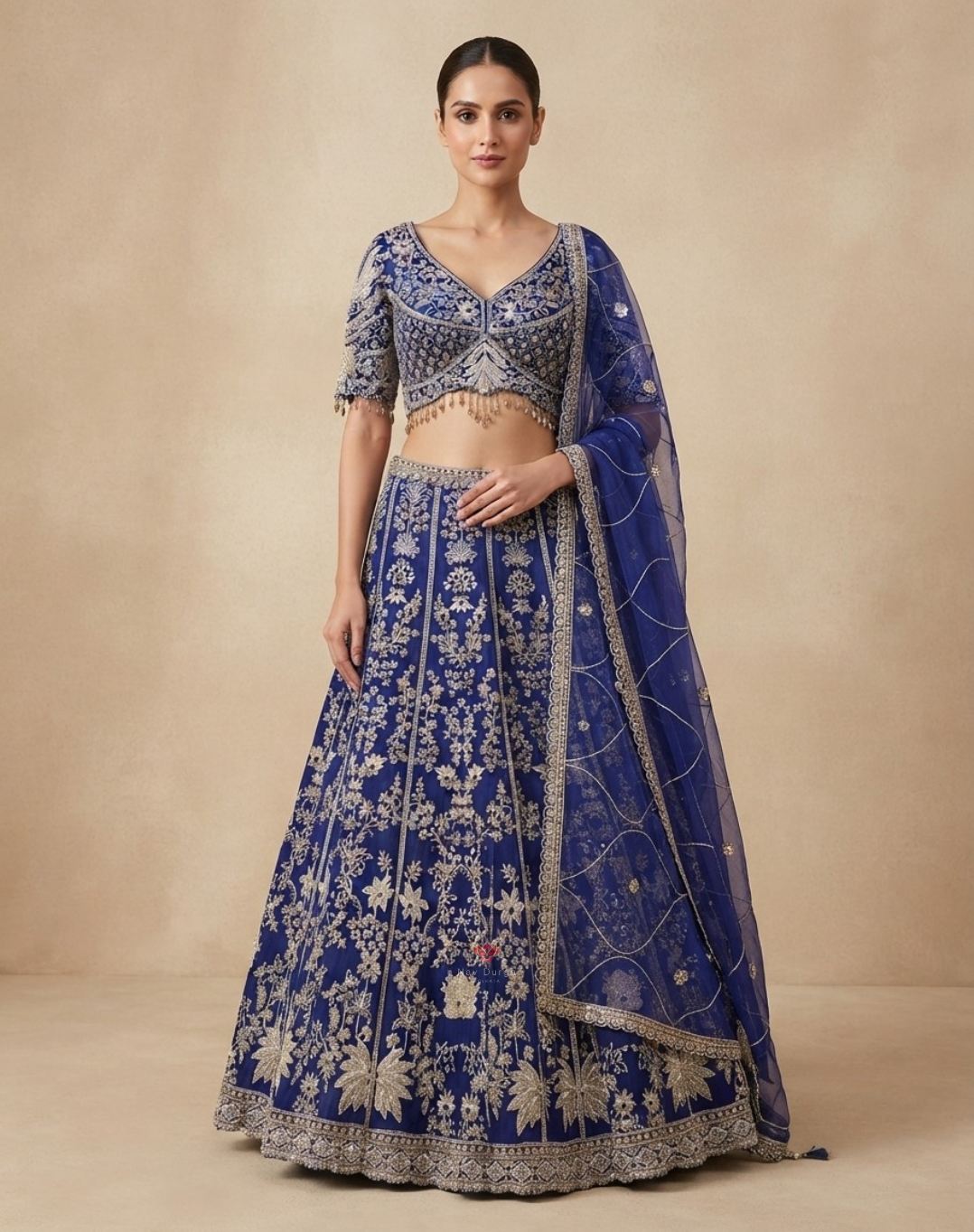 Royal Reverie | Zari & Stone Embellished Bamber Silk Lehenga