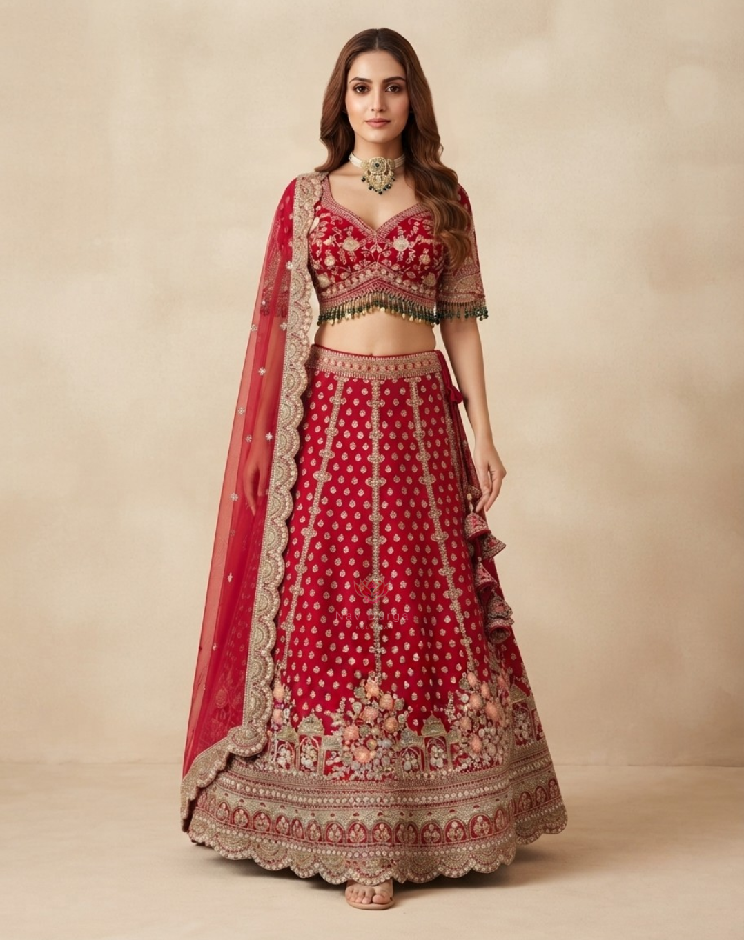Riwaayat Royale | Zari, Sequin & Thread Embroidered Bridal Lehenga