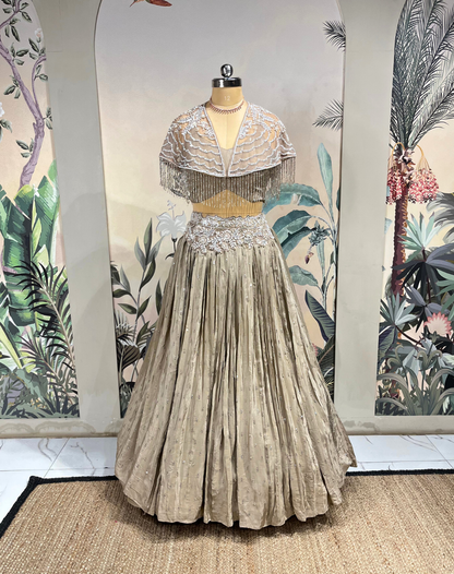 Amethyst Cascade Embellished Lehenga