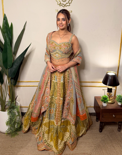 Mosaic Mirror Lehenga