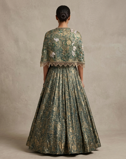 Verdant Bloom Jacket Lehenga Set