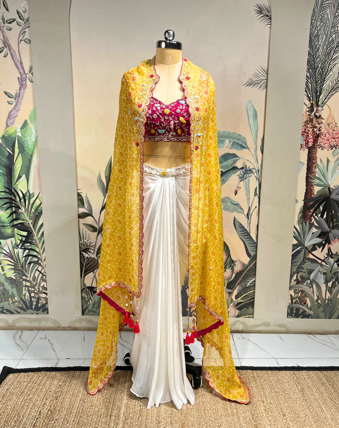 Gulmohar Draped Indo-Western Set