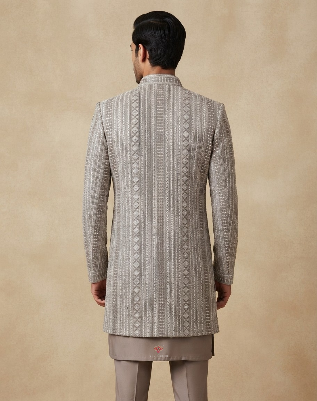 Imperial Motif | Thread Embroidered Men's Indo-Western Jacket Set