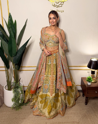 Mosaic Mirror Lehenga