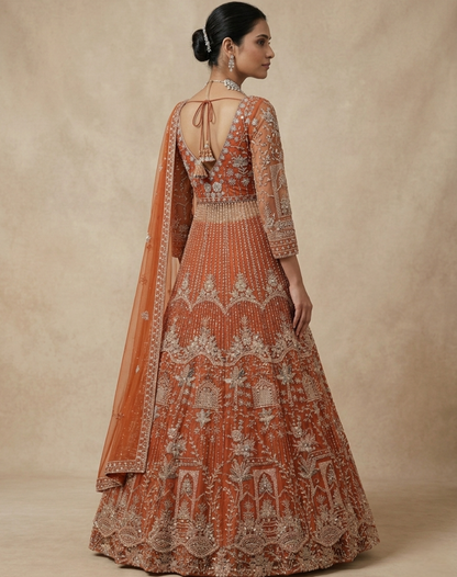 Sunlit Net | Embellished Net Lehenga Set