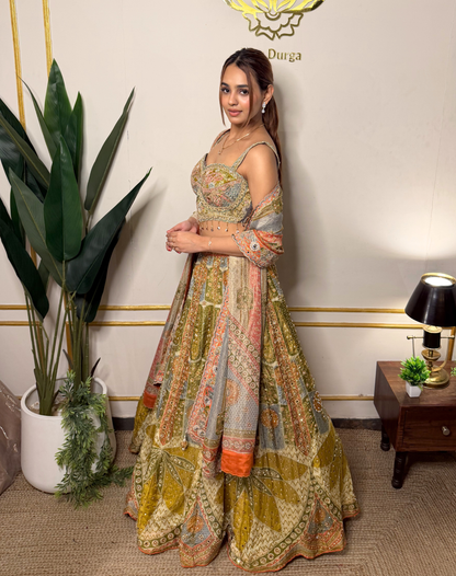 Mosaic Mirror Lehenga