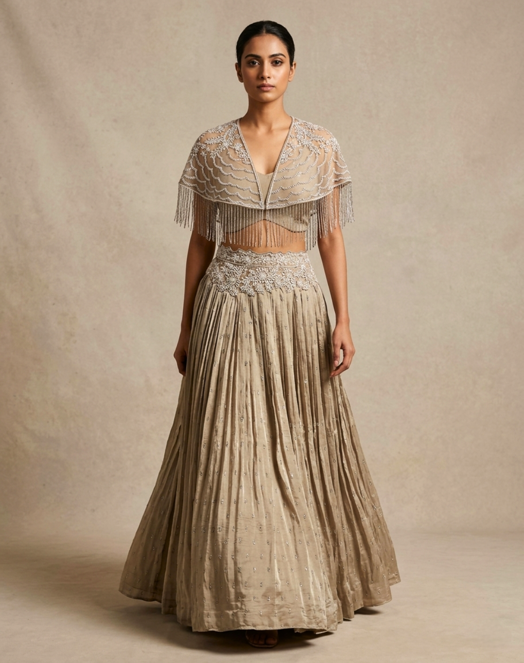 Amethyst Cascade Embellished Lehenga