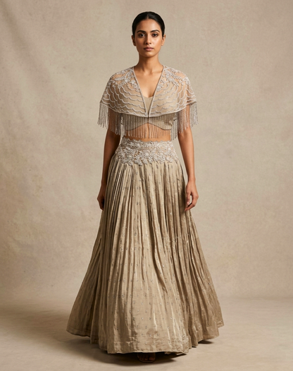 Amethyst Cascade Embellished Lehenga