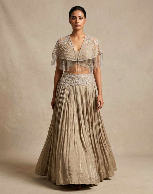 Amethyst Cascade Embellished Lehenga