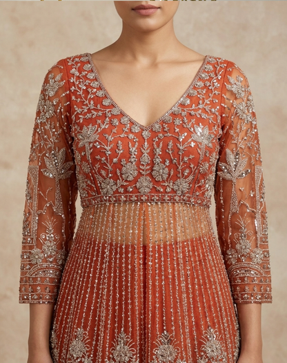 Sunlit Net | Embellished Net Lehenga Set