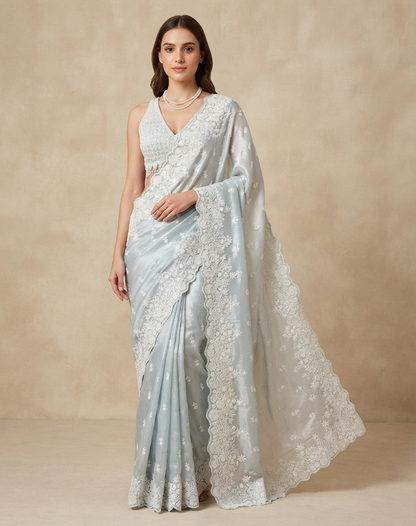 Powder Blue Reverie Saree