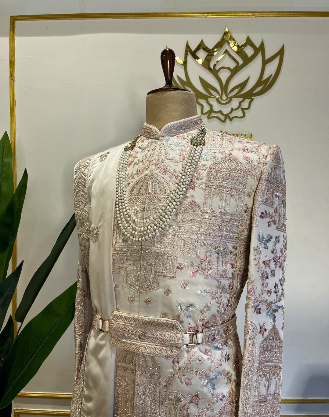 Royal Heritage | Ivory Bamber Silk Sherwani Set
