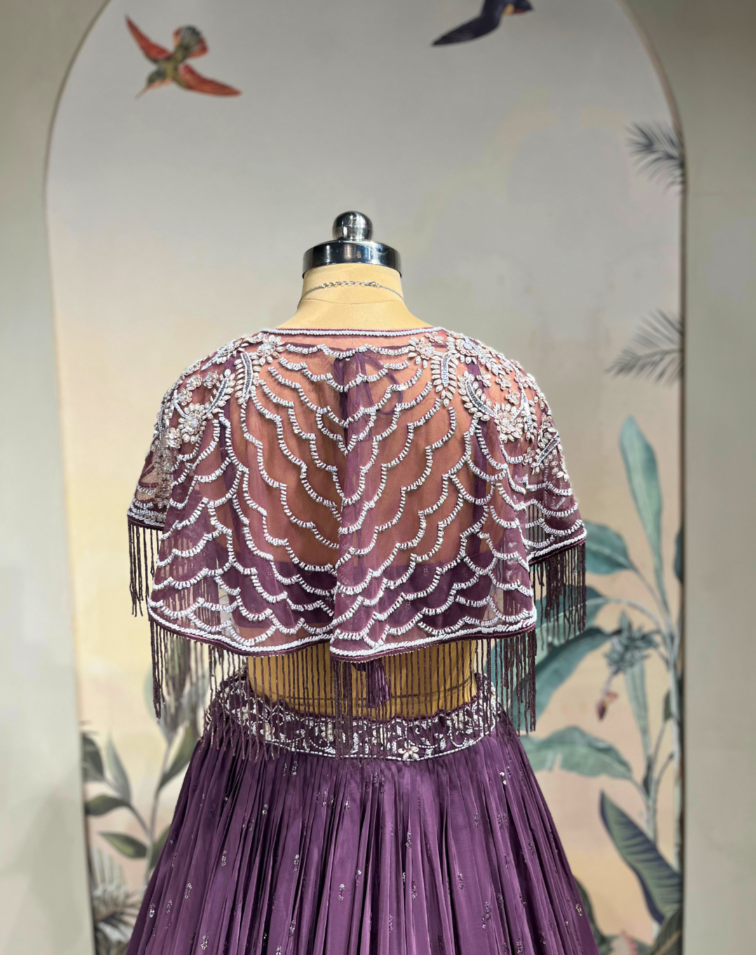 Amethyst Cascade Embellished Lehenga