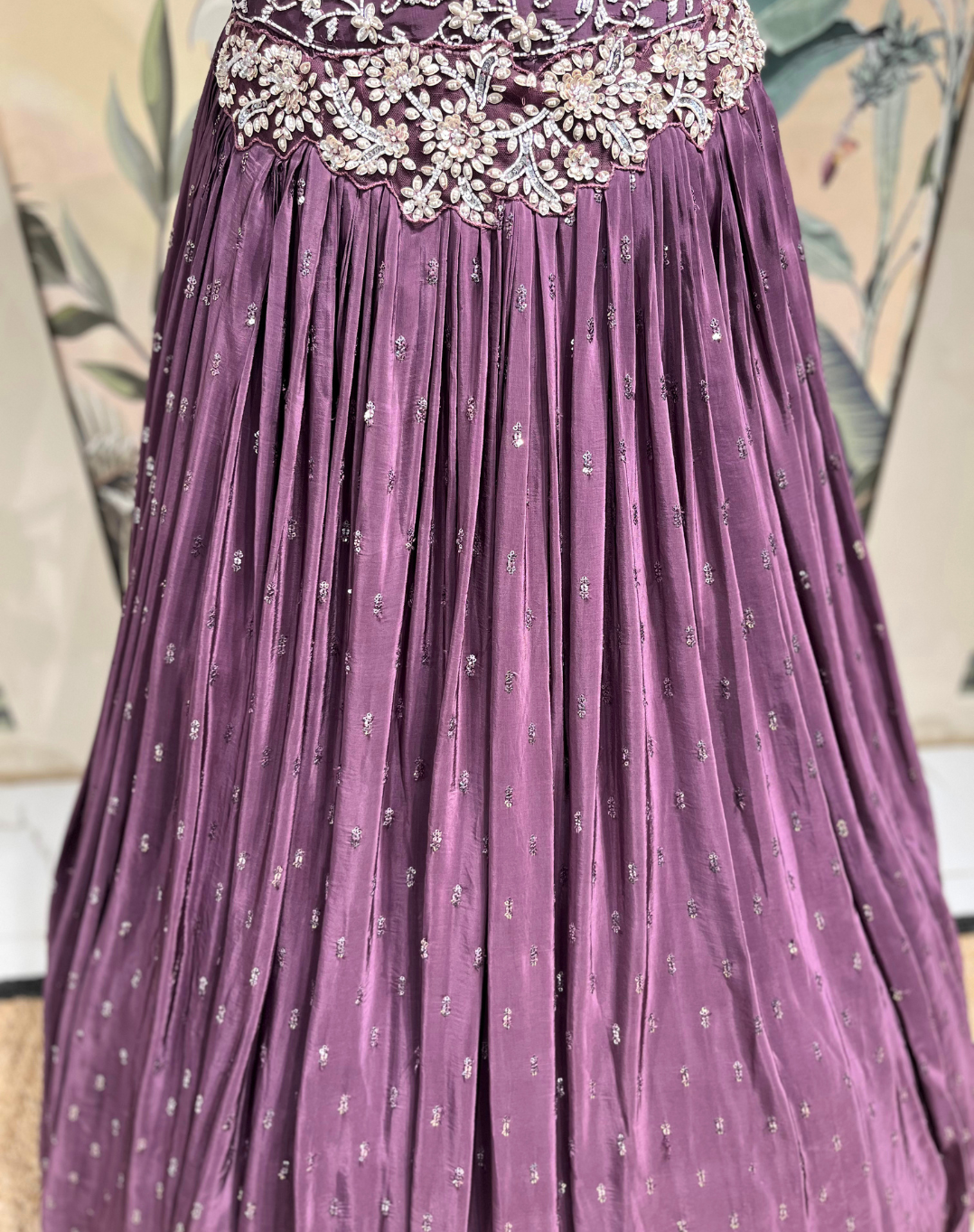 Amethyst Cascade Embellished Lehenga