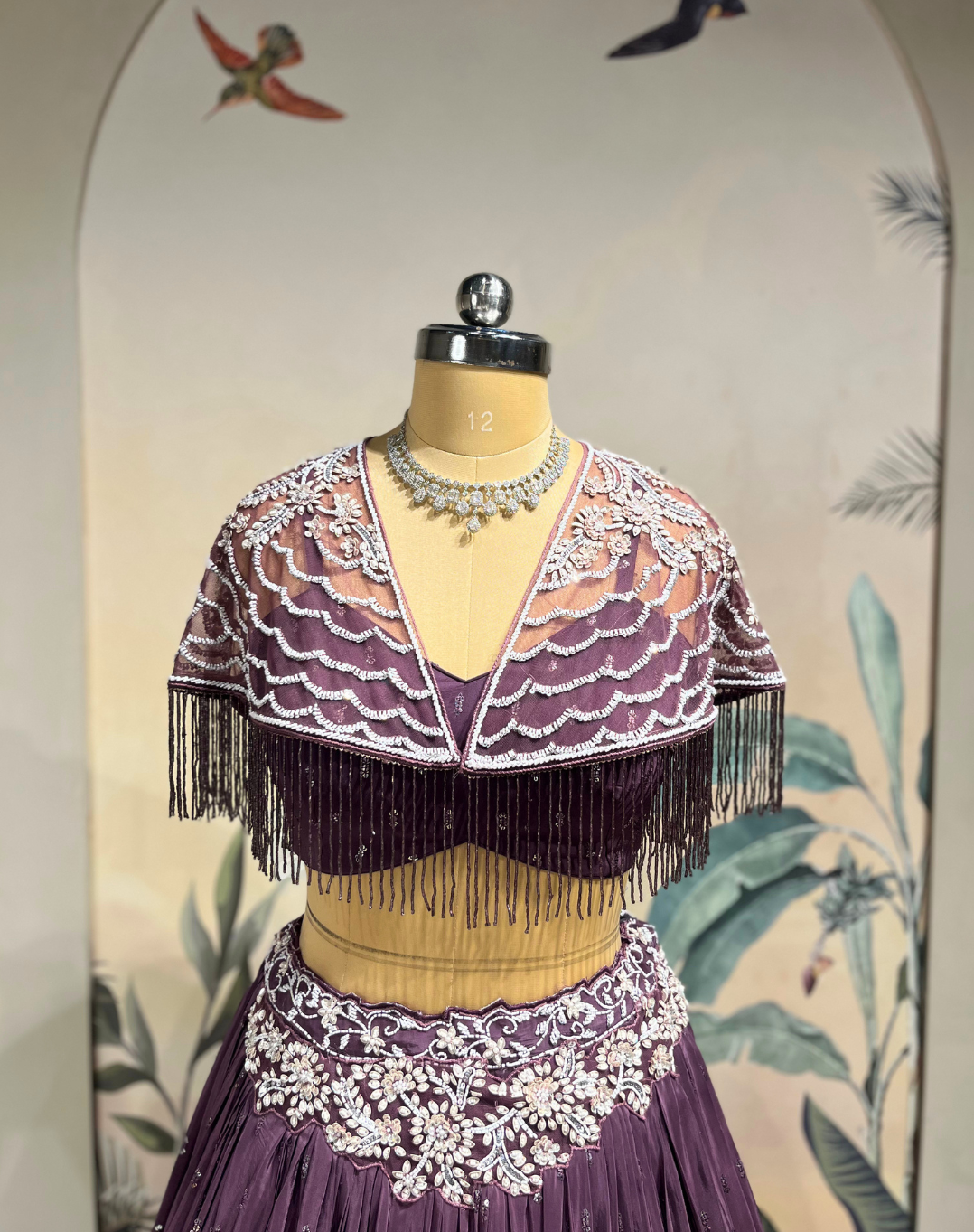 Amethyst Cascade Embellished Lehenga