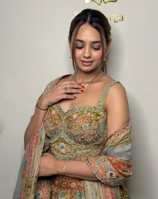 Mosaic Mirror Lehenga