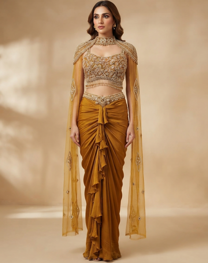 Amber Dusk Draped Set