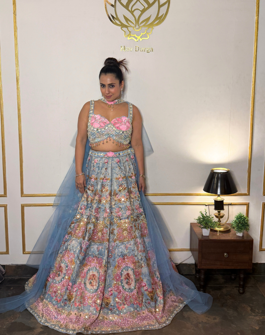 Blue Whisper Lehenga