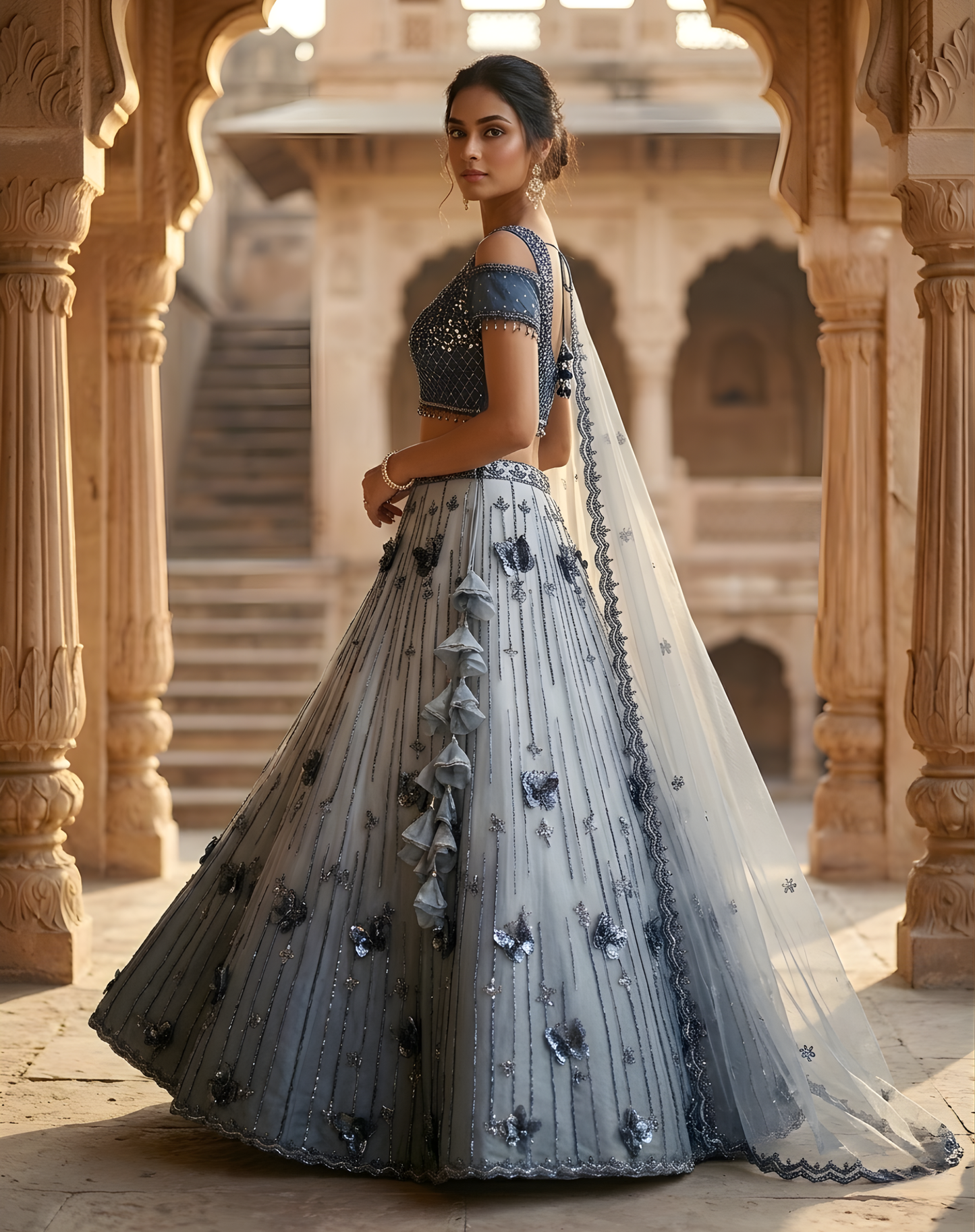 Midnight Spark Lehenga