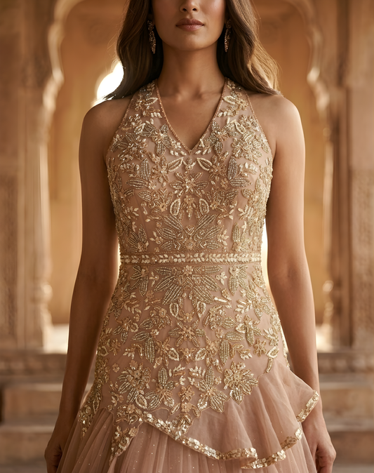 Blush Glint Gown