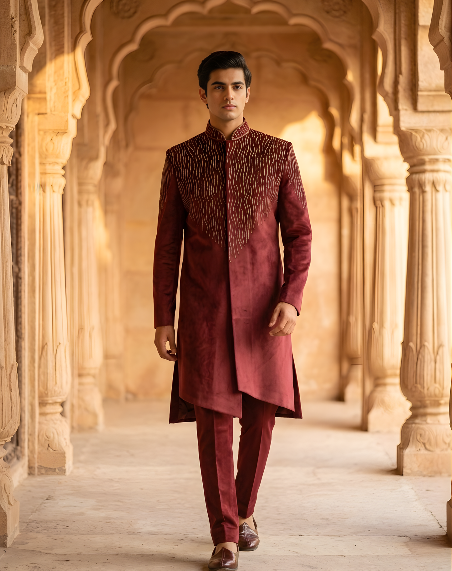 Regal Ember Sherwani