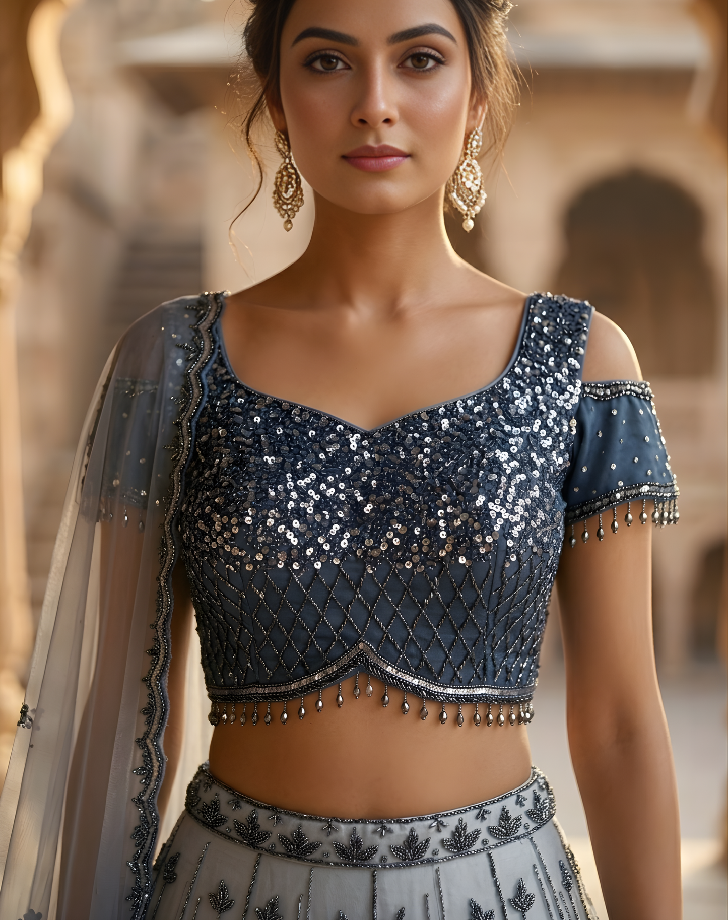 Midnight Spark Lehenga
