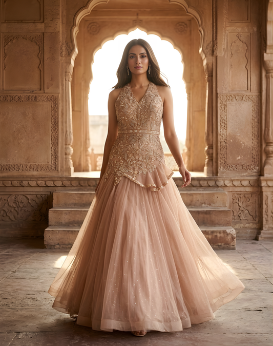 Blush Glint Gown