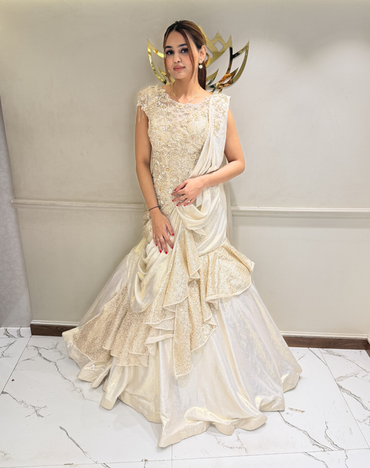 Ivory Edge Lehenga
