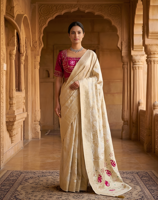 Cream Silk Statement