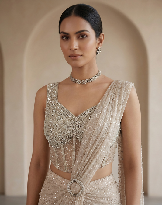 Golden Draped Charm