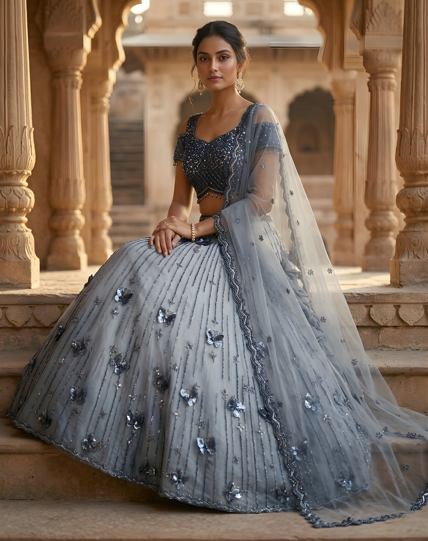 Midnight Spark Lehenga