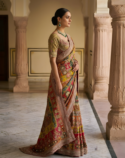 Multicolor Motion Saree