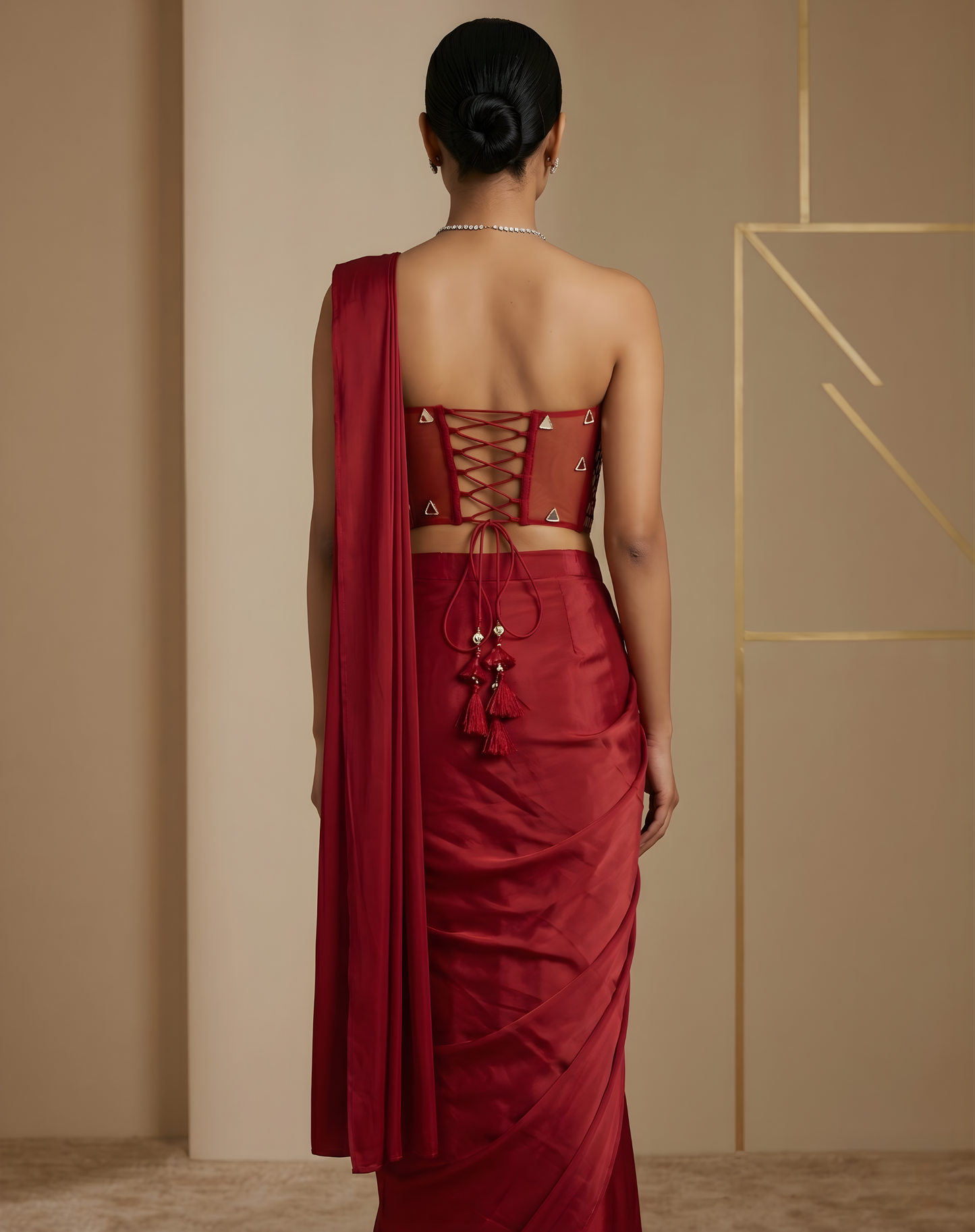 Scarlet Mirror Drape