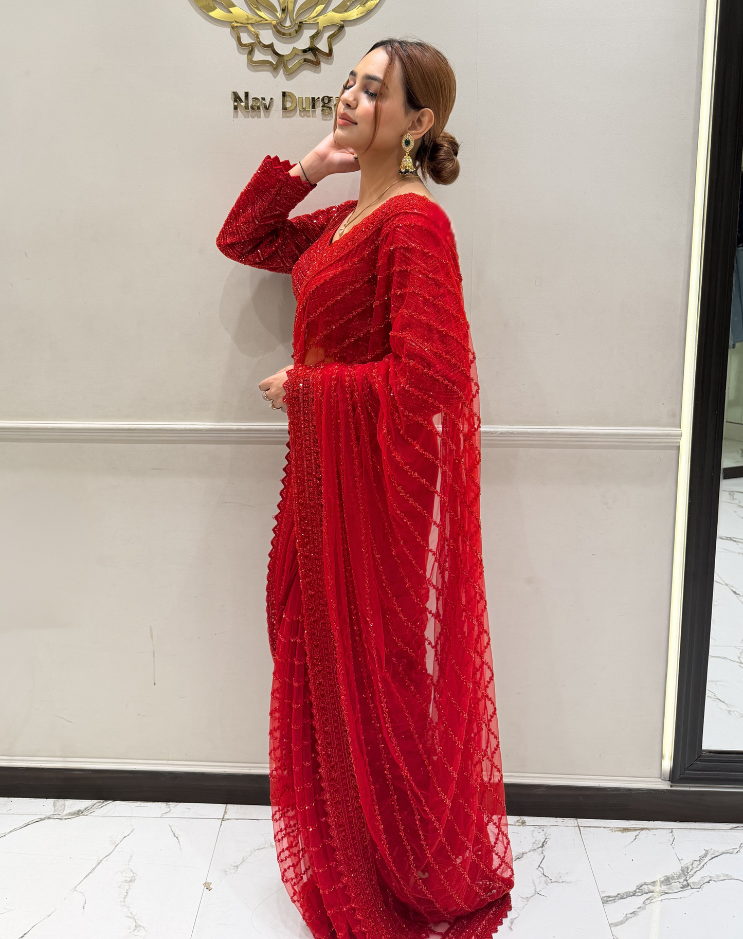 Crimson Royale Saree Edit
